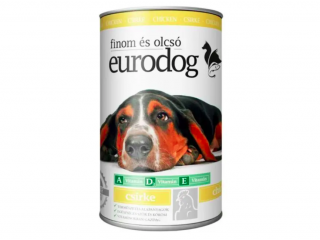 Вологий корм Eurodog Chicken у соусі з куркою, 1240 g