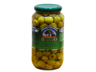 Оливки з перцем Bravo Encurtidos Aceitunas Gordal, 1 kg