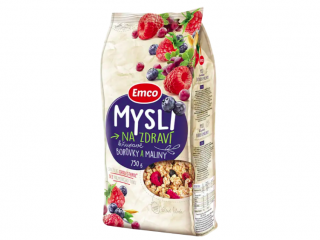 Мюслі Emco na zdravi, boruvky a maliny, 750 g