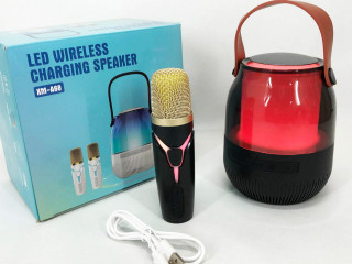 Портативна колонка XM-A68 з RGB, Bluetooth мікрофон для караоке