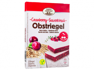 Батончики Happy Harvest Obstriegel Cranberry, 5 шт, 150 g