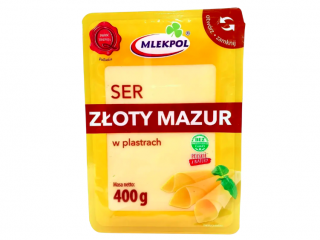 Сир нарізаний Mlekpol Zloty Mazur, 400 g