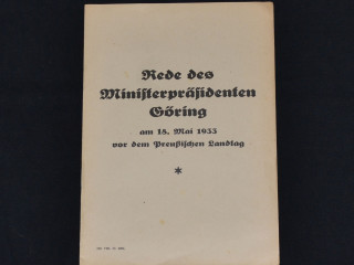Речь премьер-министра Геринга.