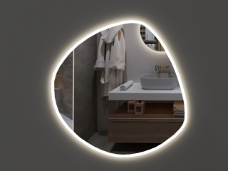 Дзеркало з LED підсвічуванням 800 x 800 мм.