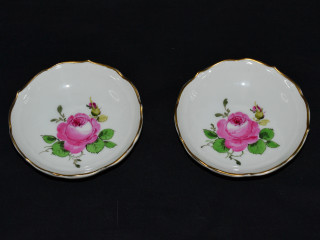 Два красивых блюдца Meissen Red Rose