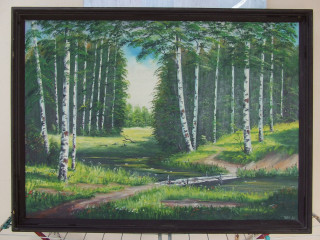 Закарпатская школа. Дячук В. раз. 90 х 65 см. х.м. 2002 гг. Ужгород.