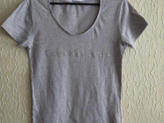 Якісна бавовняна жіноча футболка Calvin Klein Jeans, р.С, Бангладеш