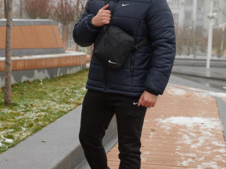 Комплект чоловічий Nike: куртка зимова.Барсетка та рукавички У Подарунок!